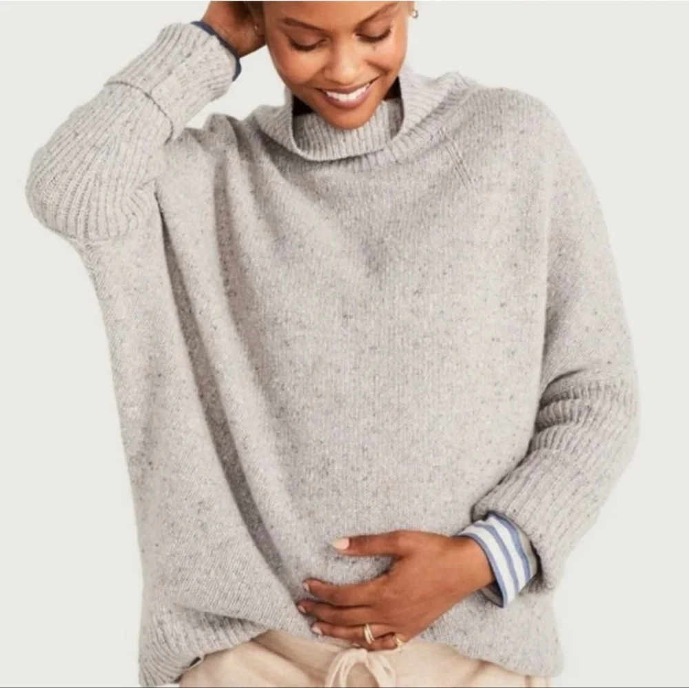 EUC Hatch The Sophie Sweater Grey‎ Confetti size 1